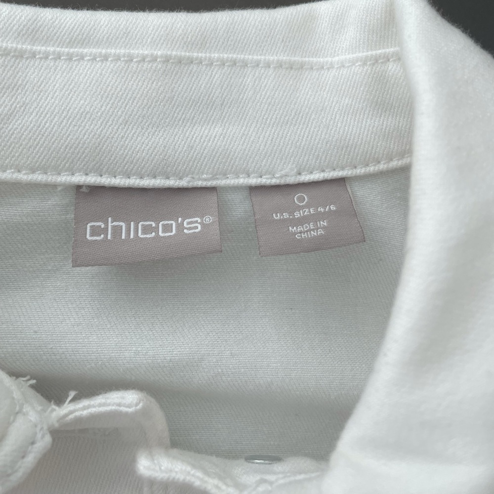 chico’s no stain white denim jacket - Picture 2 of 3